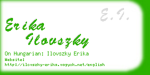 erika ilovszky business card